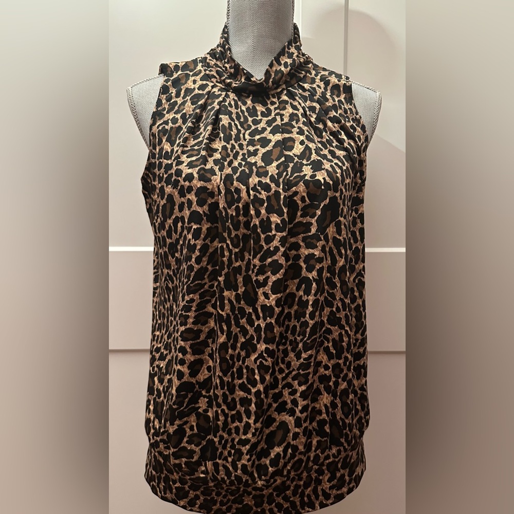 PerSeption Concept Leopard Print Sleeveless Top